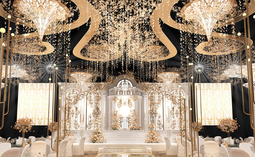 城西花木兰喜事汇金色大厅效果展示